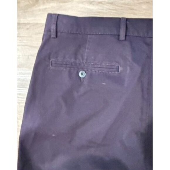 Club Monaco Connor Modern Slim Fit Mens Chino Pants 34x32 Cotton Blend‎ Plum - Picture 4 of 4